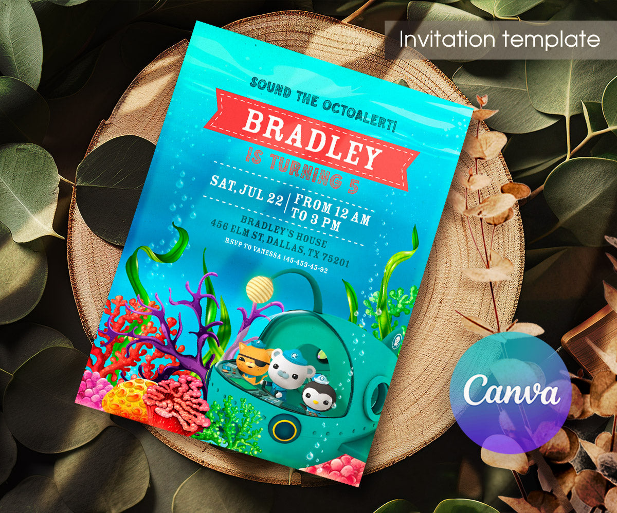 Octonauts customizable invitation template | Share or Print | LY704