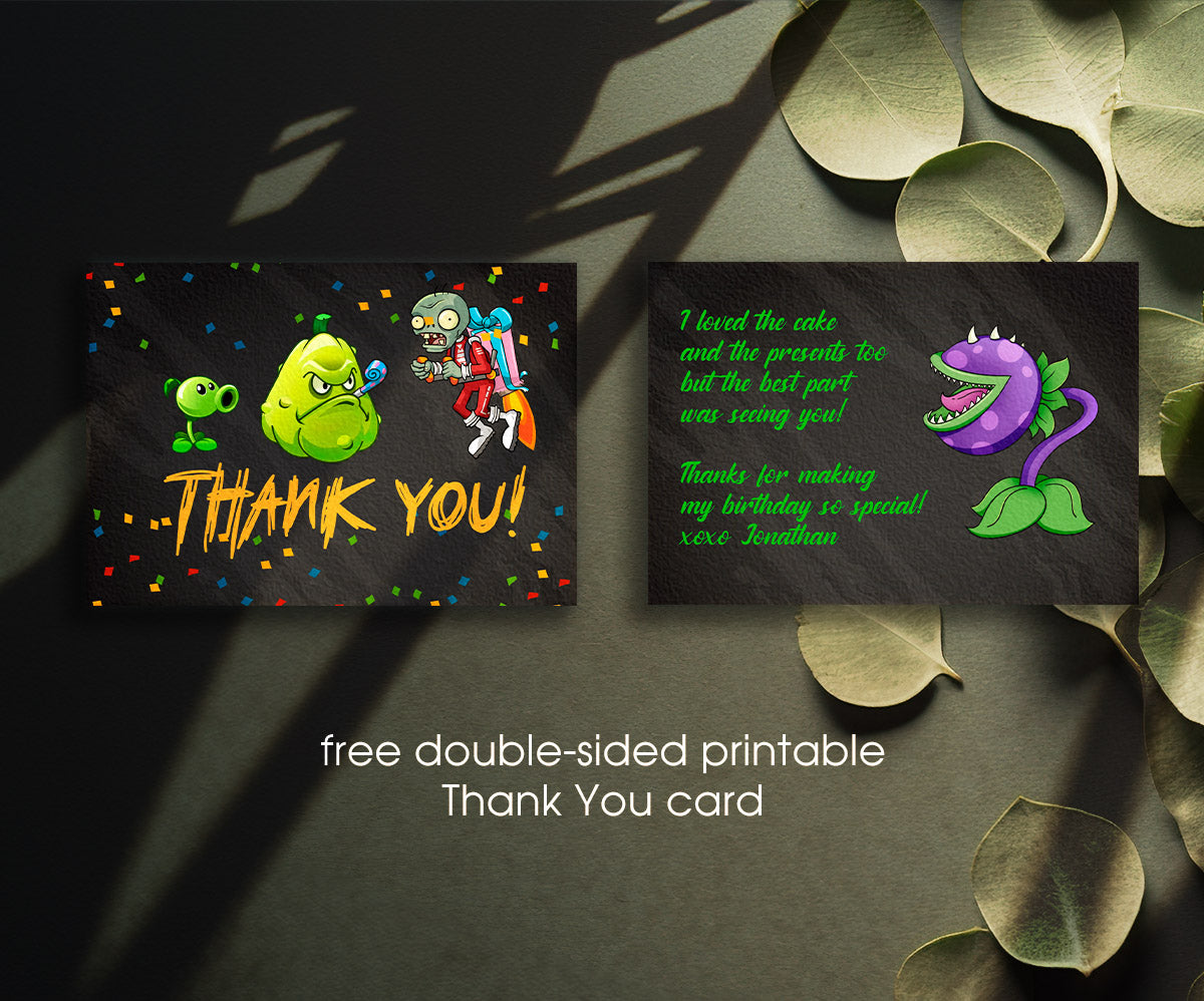 Plans vs Zombies Halloween customizable invitation template | Share or Print | MC004