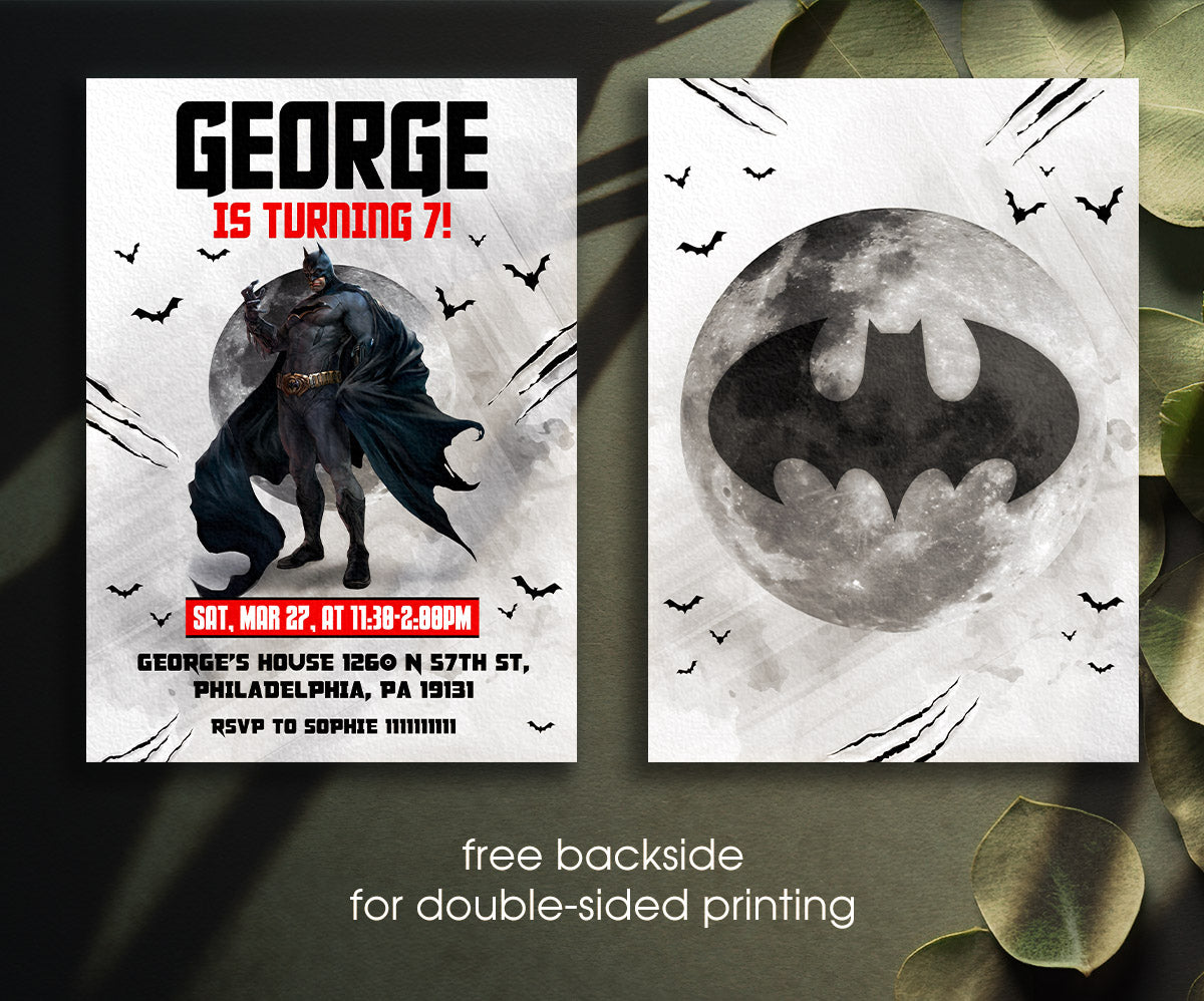 Batman Superhero DC customizable invitation template | Share or Print | CV795