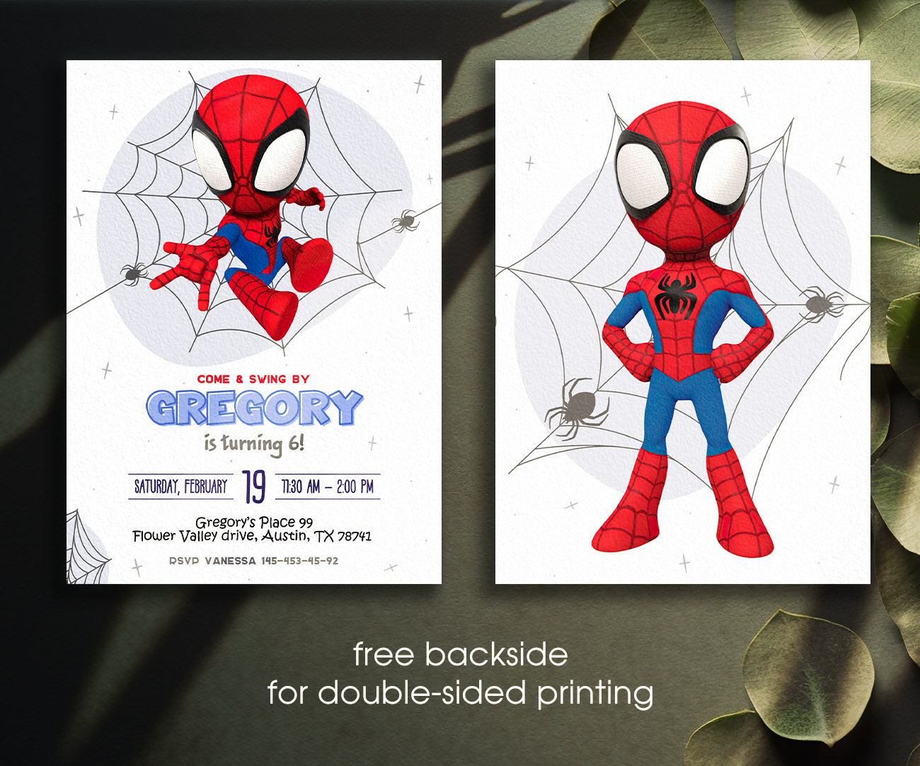 Spidey and His Amazing Friends customizable invitation template | Share or Print | boy | WM444