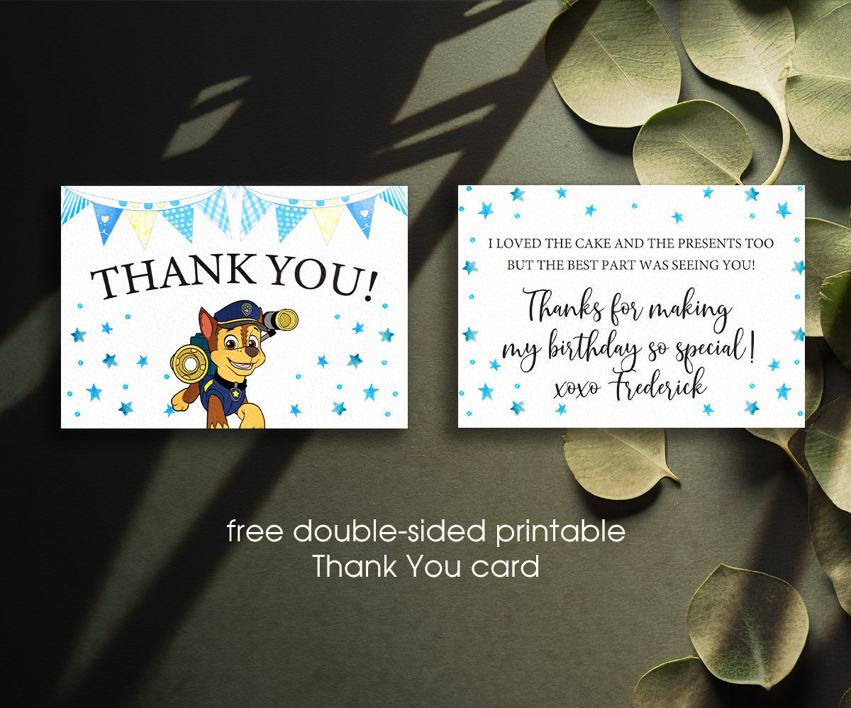 PAW Patrol customizable invitation template | Share or Print | IP795