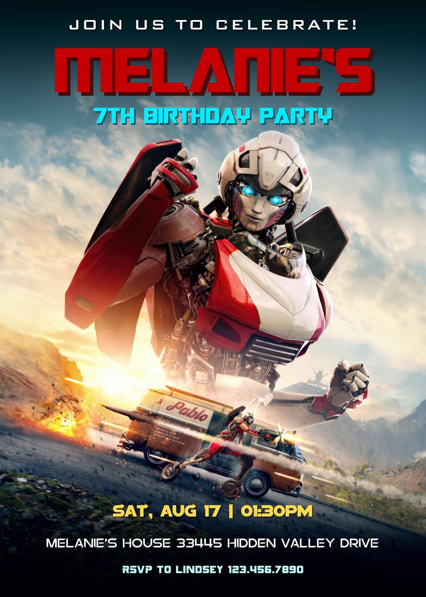 Transformers Rescue Bots customizable invitation template | Share or Print | boy | MV767