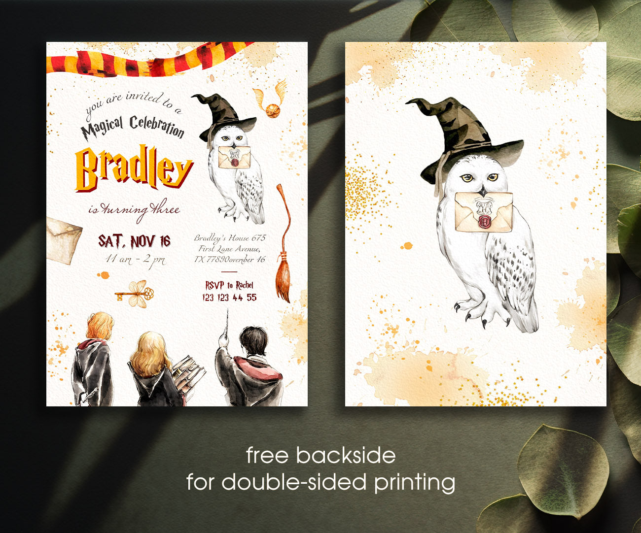 Harry Potter customizable invitation template | Share or Print | DR896