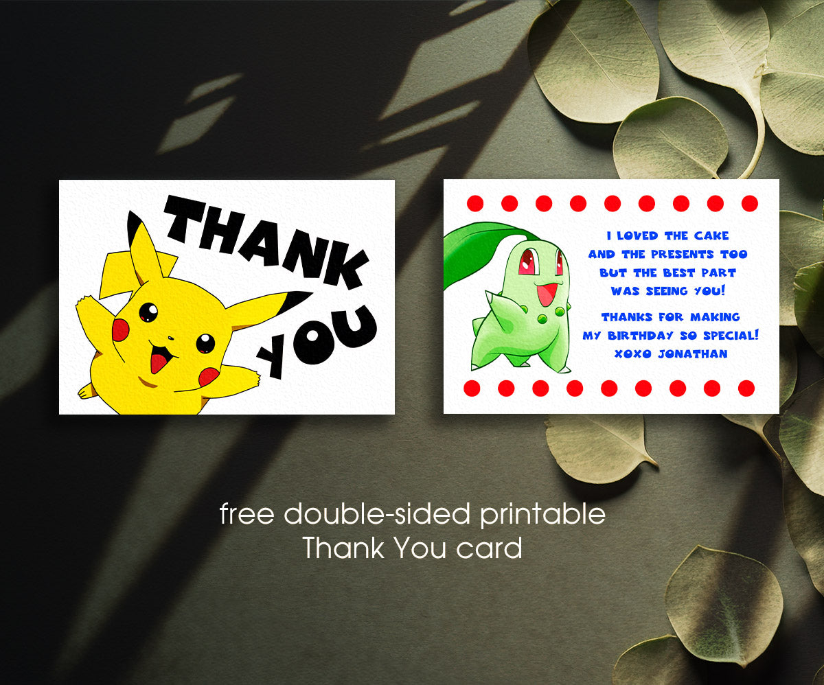 Pokemon Pikachu customizable invitation template | Share or Print | EA313