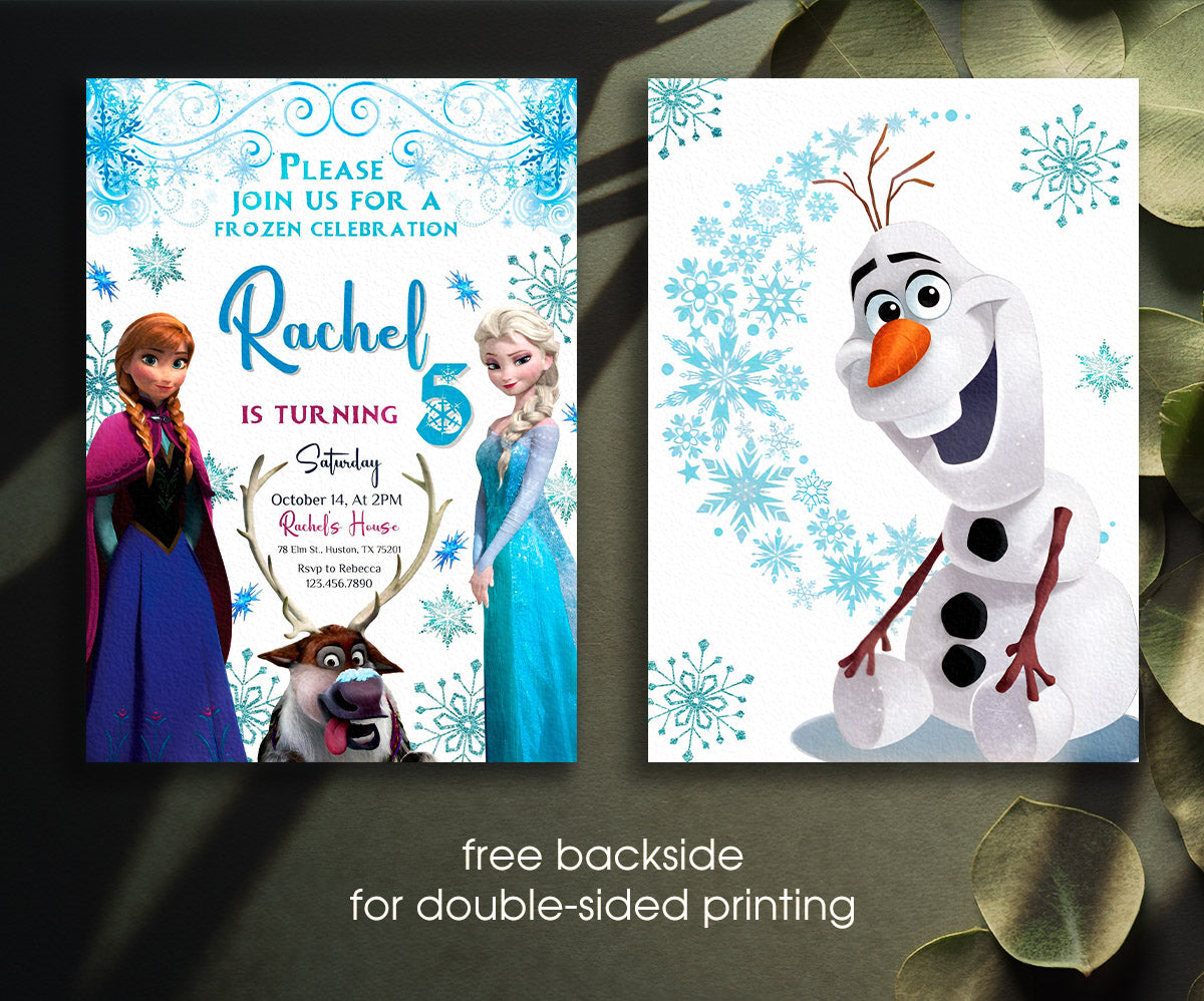 Frozen Elsa customizable invitation template | Share or Print | girl | HB585