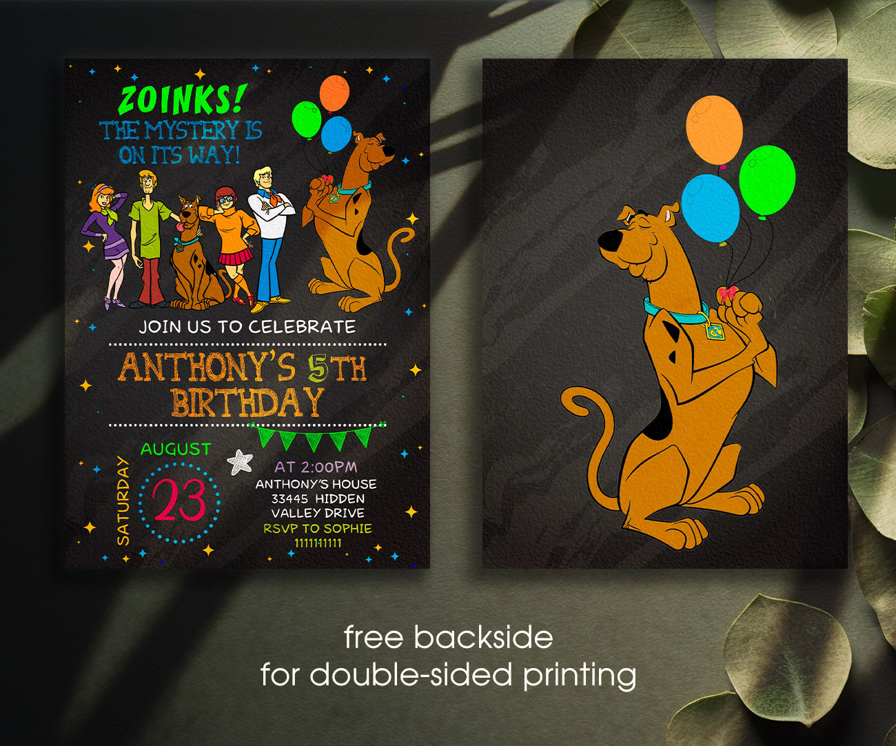 Scooby-Doo customizable invitation template | Share or Print | JG304