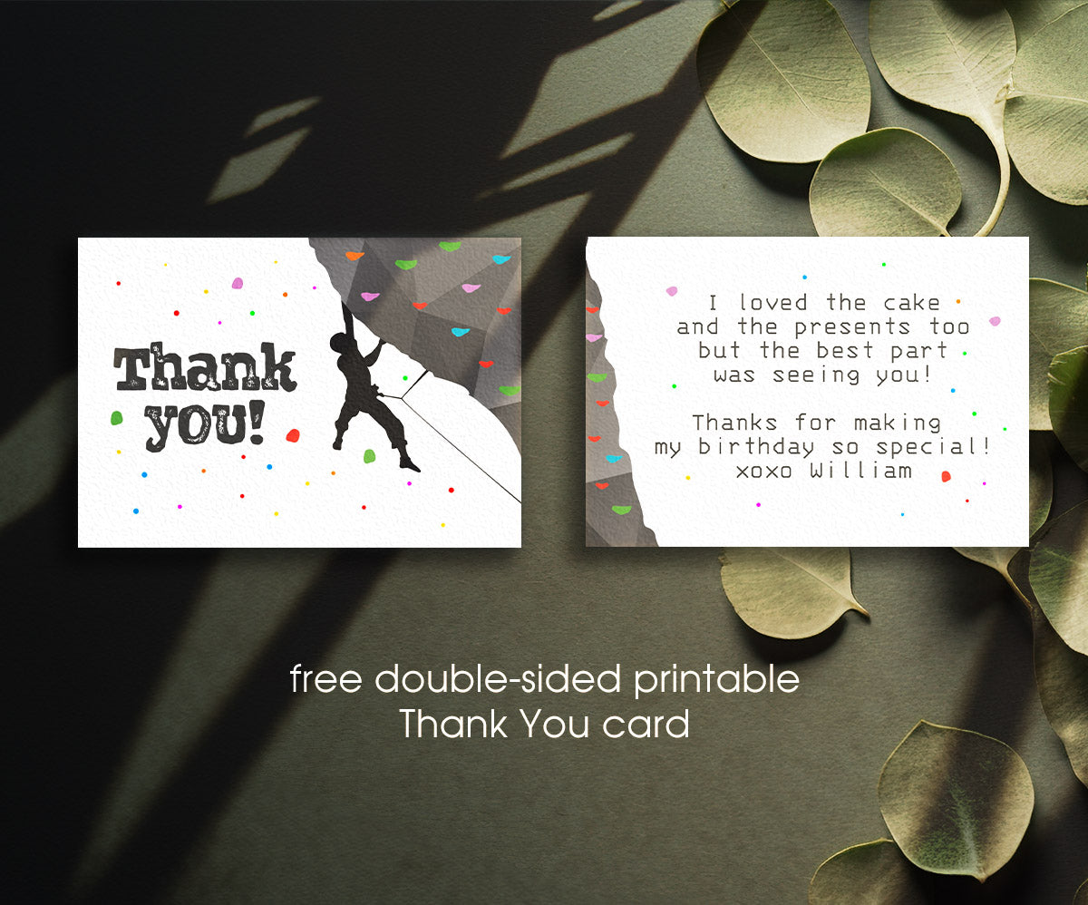 Rock Climbing customizable invitation template | Share or Print | IY076