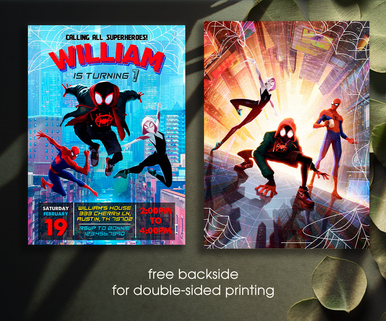 Spider Man Across the Spider-Verse customizable invitation template | Share or Print | boy | ES151