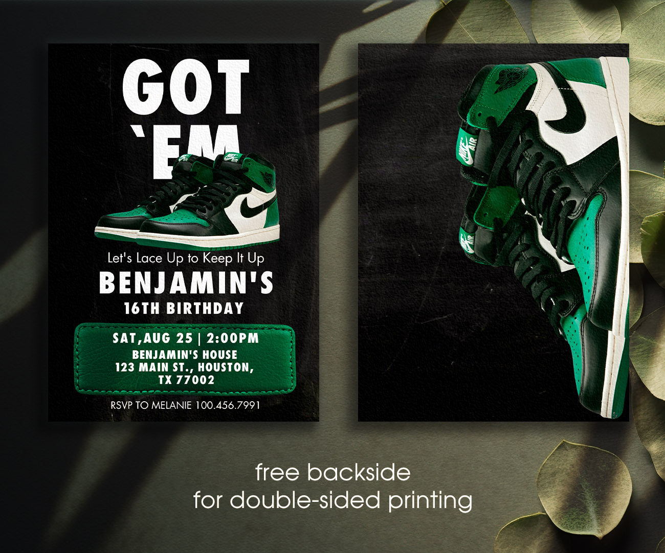 Sneaker Ball Air Jordan Nike customizable invitation template | Share or Print | MI658