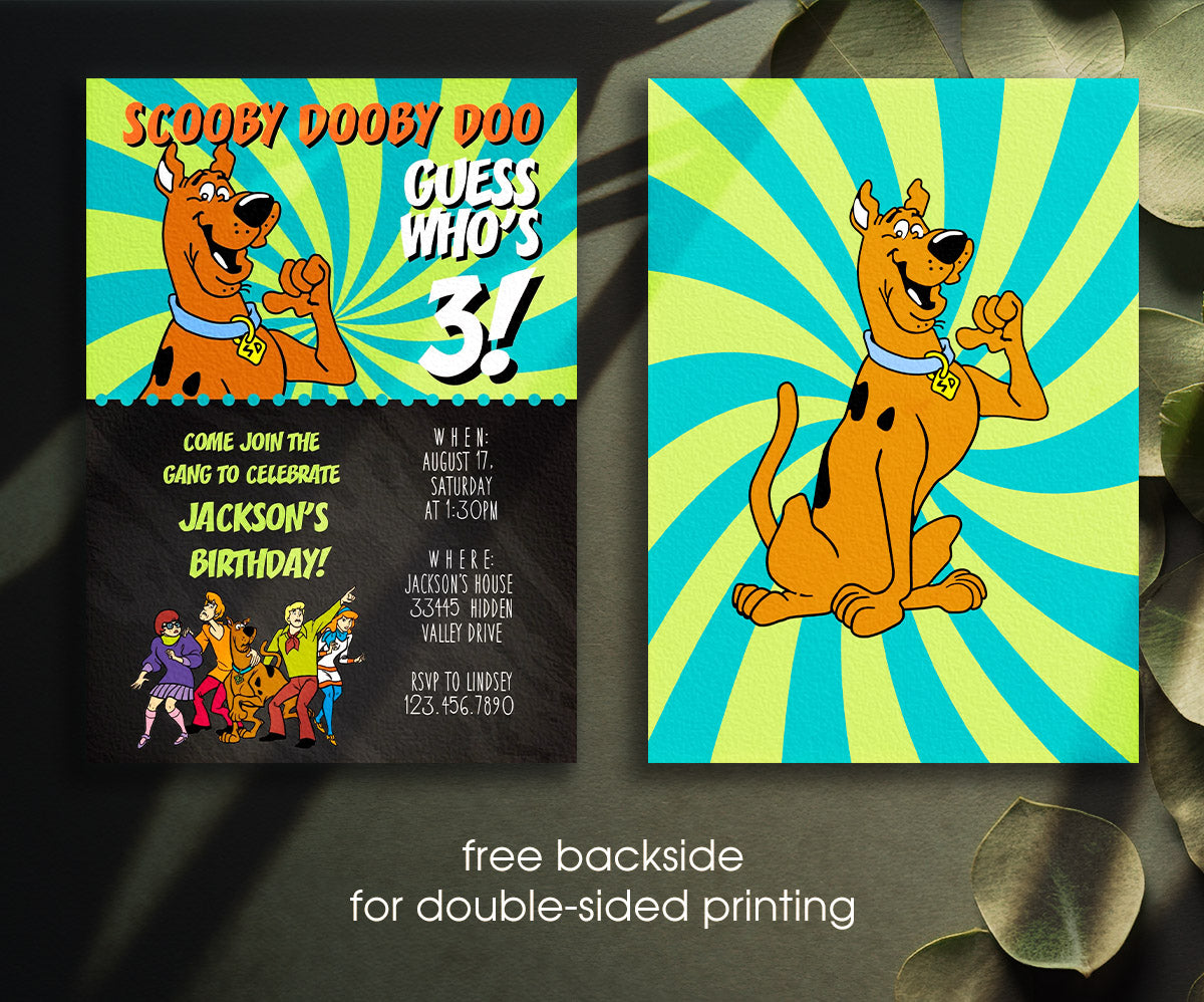 Scooby-Doo customizable invitation template | Share or Print | RK697