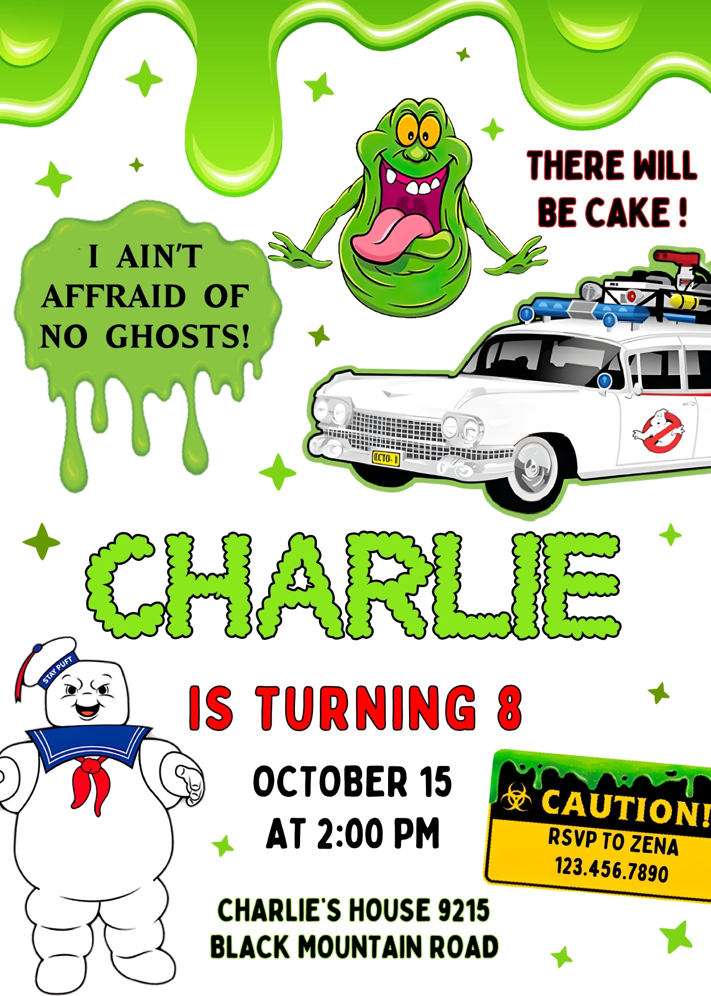 Ghostbusters customizable invitation template | Share or Print | UY265