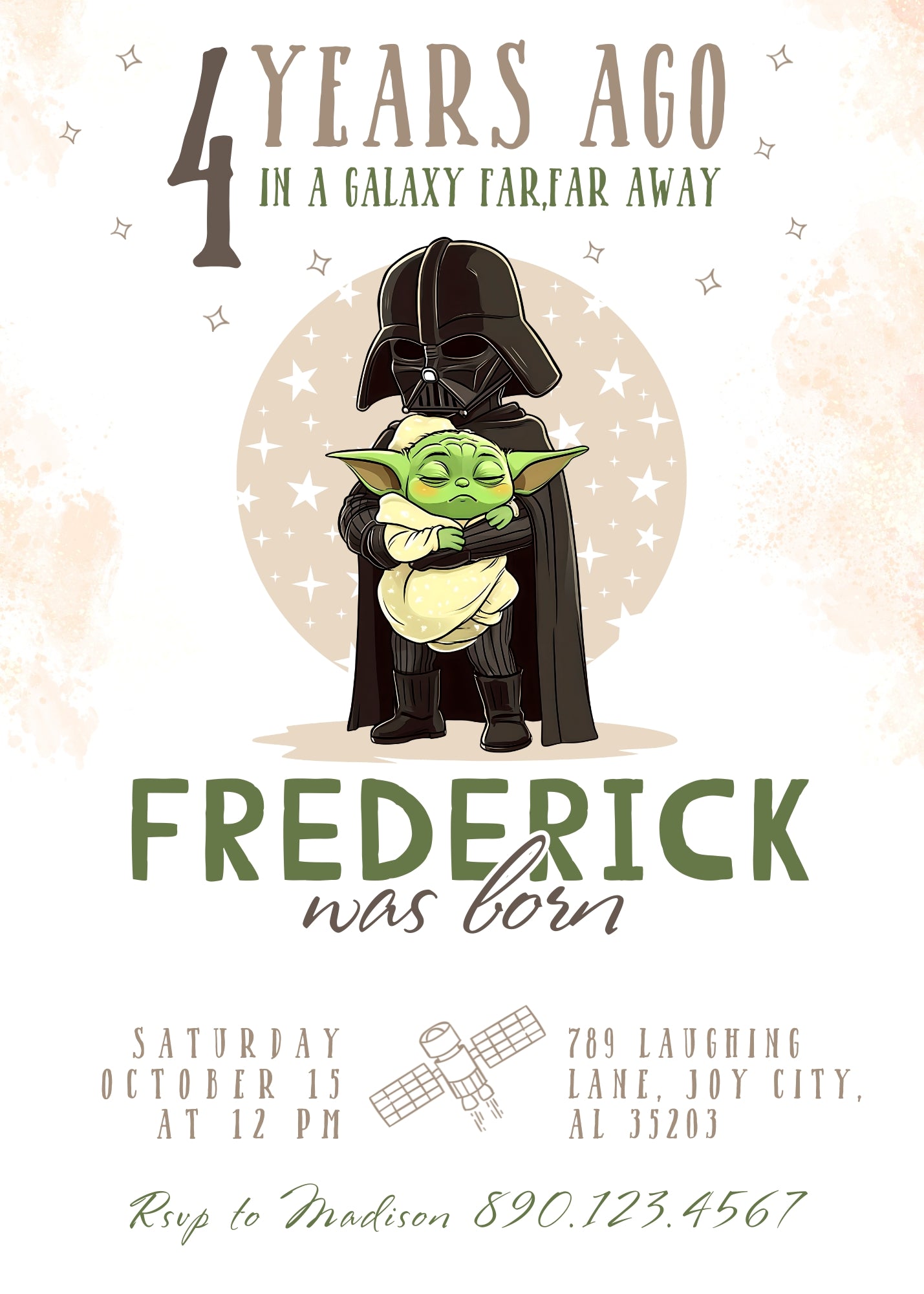Star Wars Darth Vader customizable invitation template | Share or Print | boy | TI946
