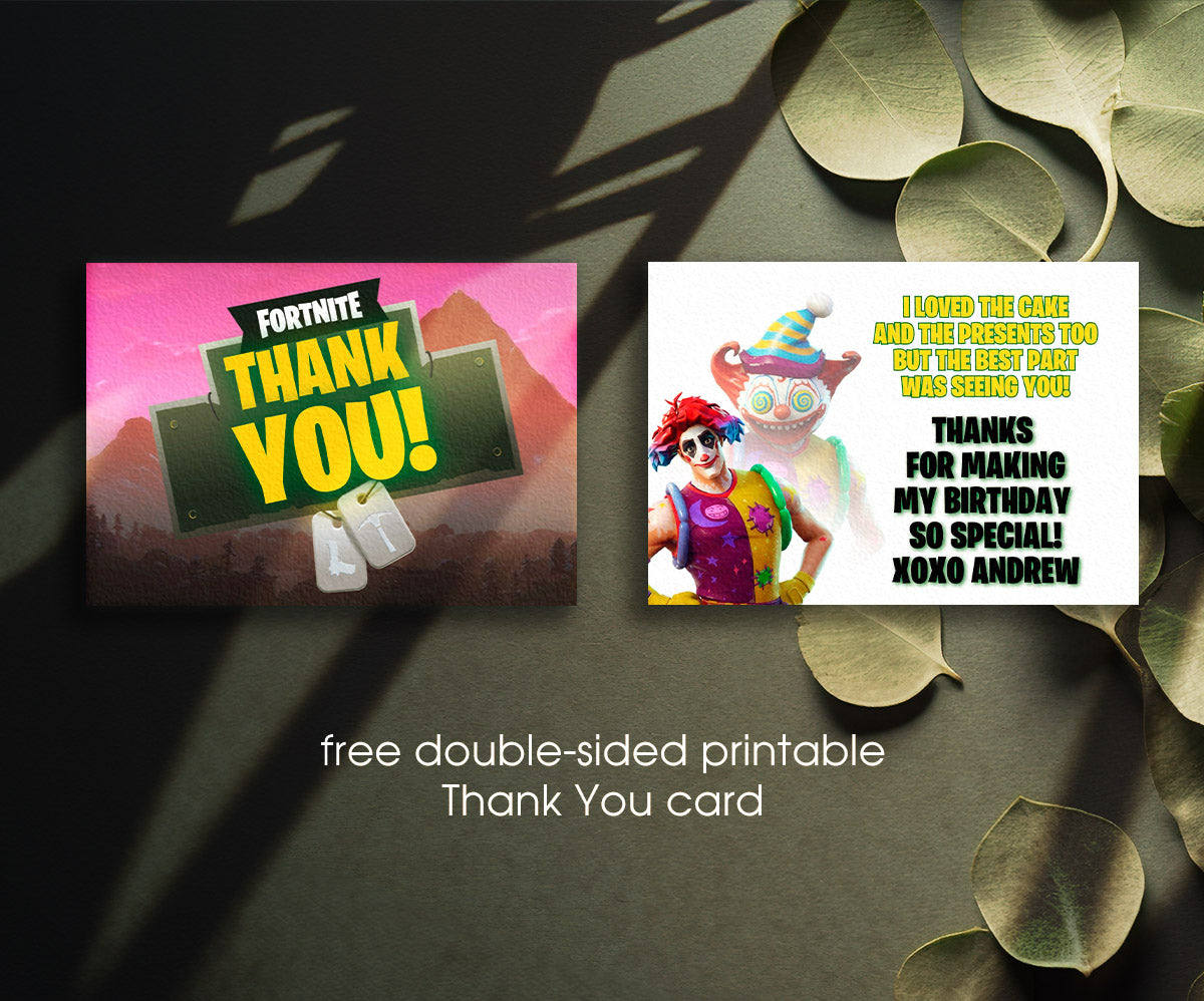 Fortnite Gamer customizable invitation template | Share or Print | boy | FL060