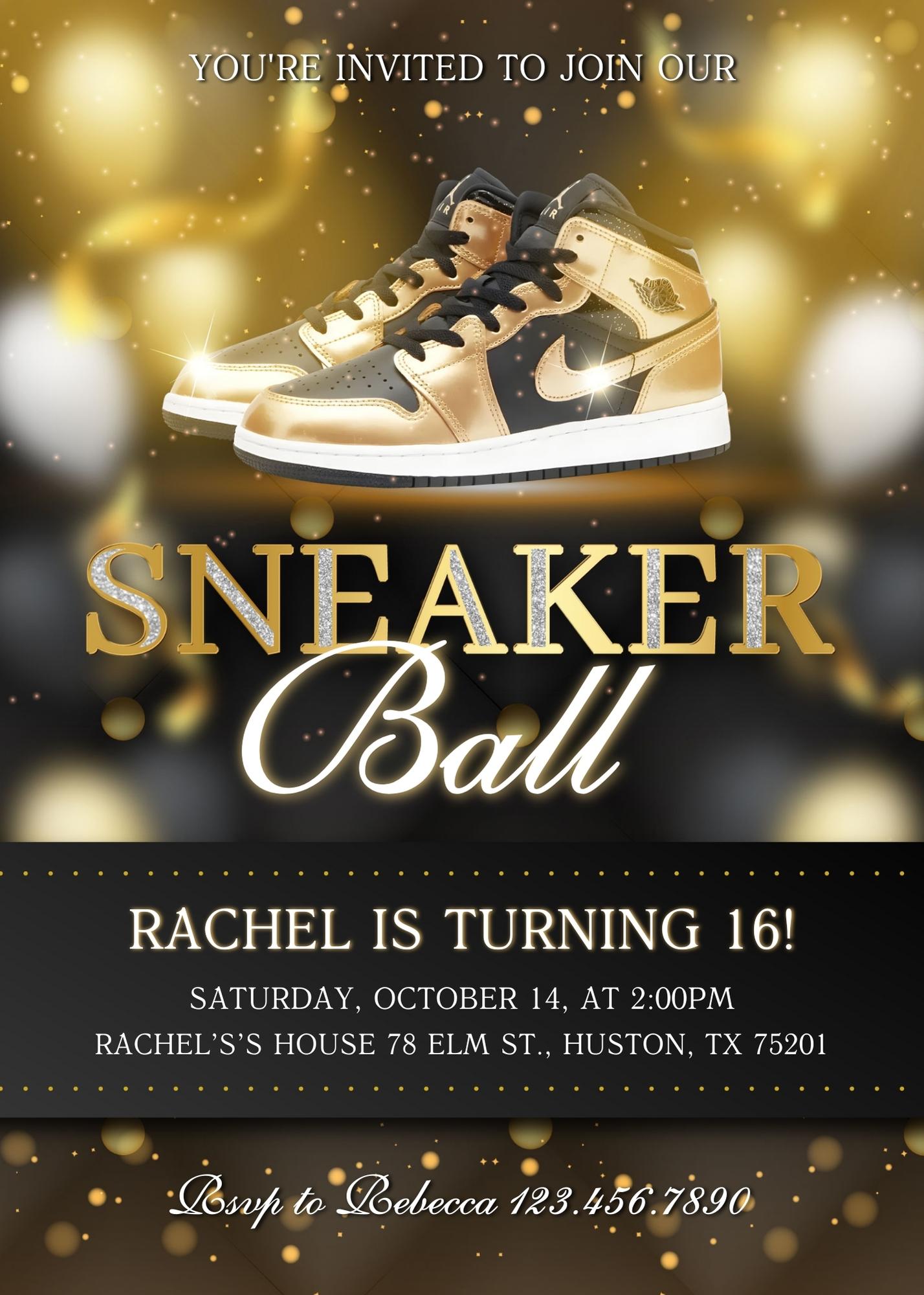 Sneaker Ball Air Jordan Nike customizable invitation template | Share or Print | AG194