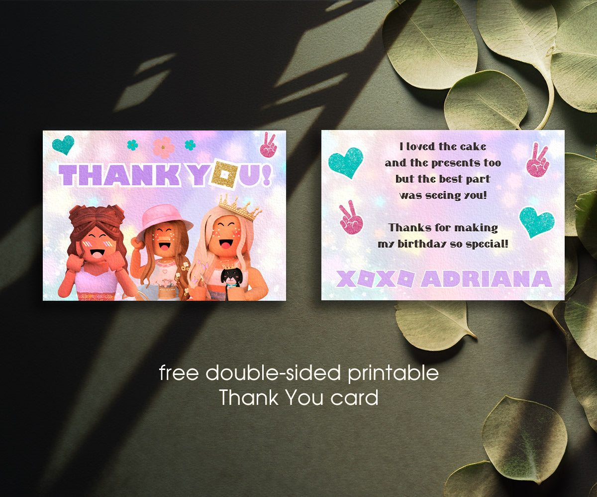 Roblox Gamer customizable invitation template | Share or Print | RG466