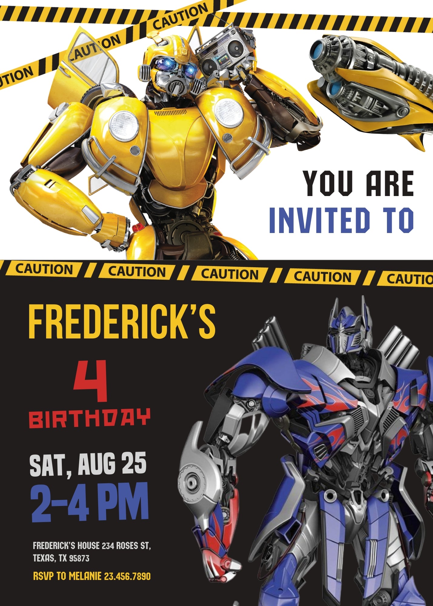 Transformers Rescue Bots customizable invitation template | Share or Print | boy | ZK284