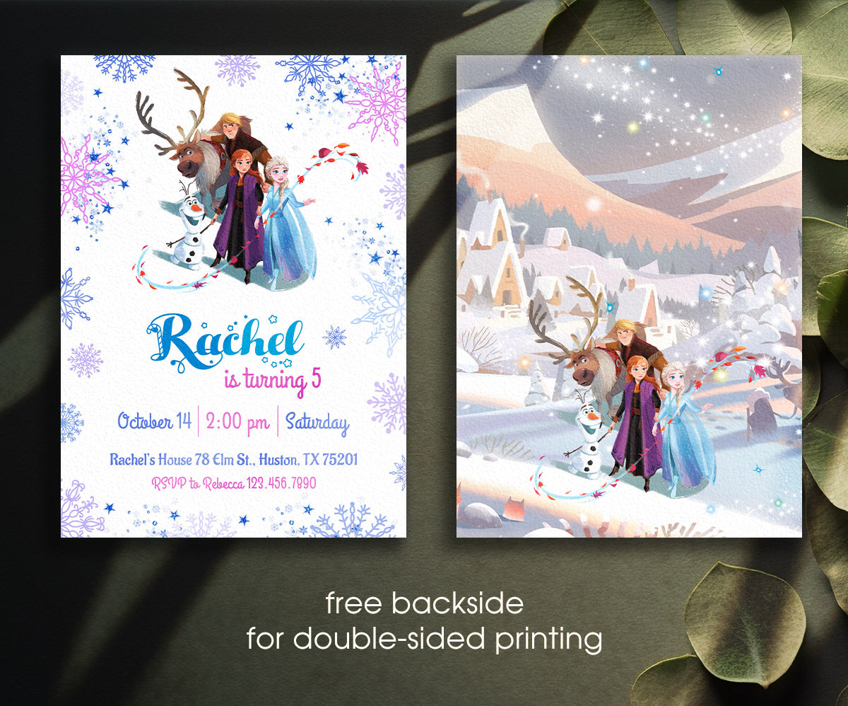 Frozen Elsa customizable invitation template | Share or Print | girl | MR558