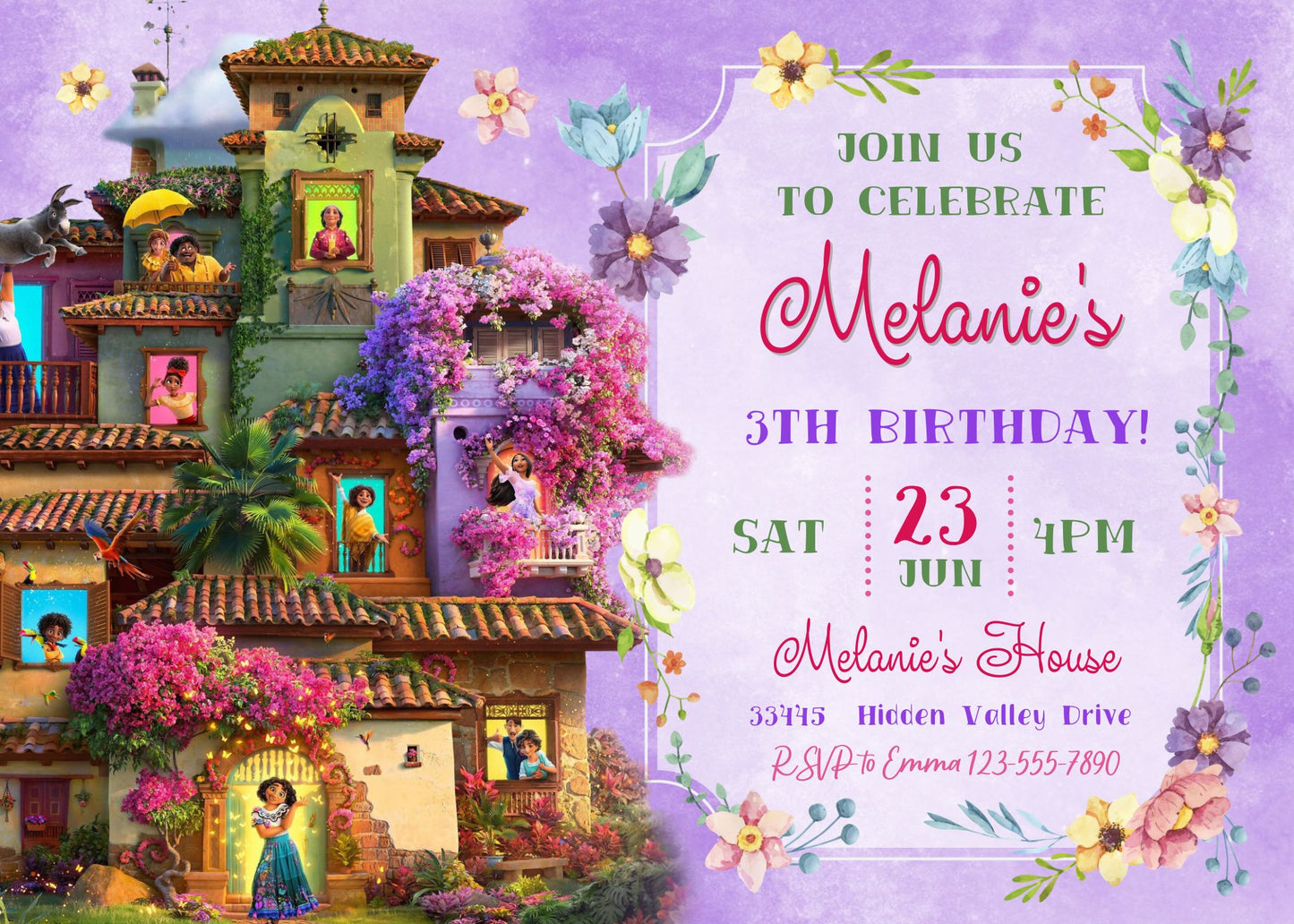 Encanto Mirabel customizable invitation template | Share or Print | girl | LY559