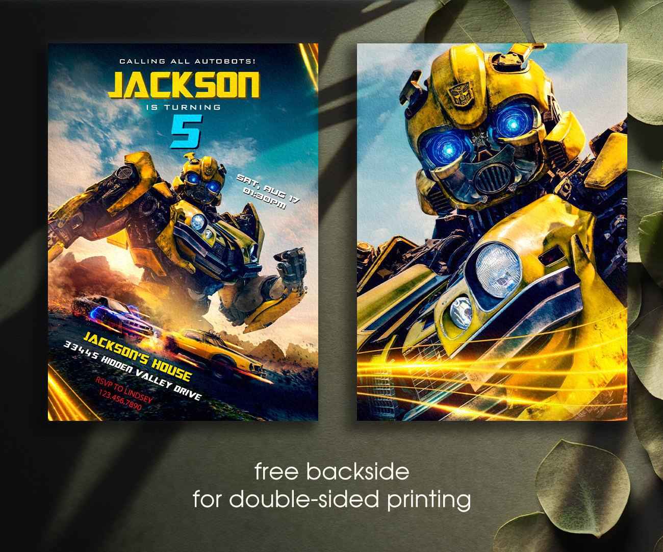 Transformers Rescue Bots customizable invitation template | Share or Print | boy | BD260