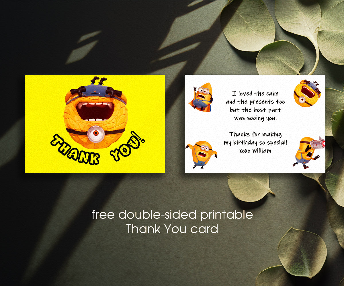 Despicable Me Minions customizable invitation template | Share or Print | IR791