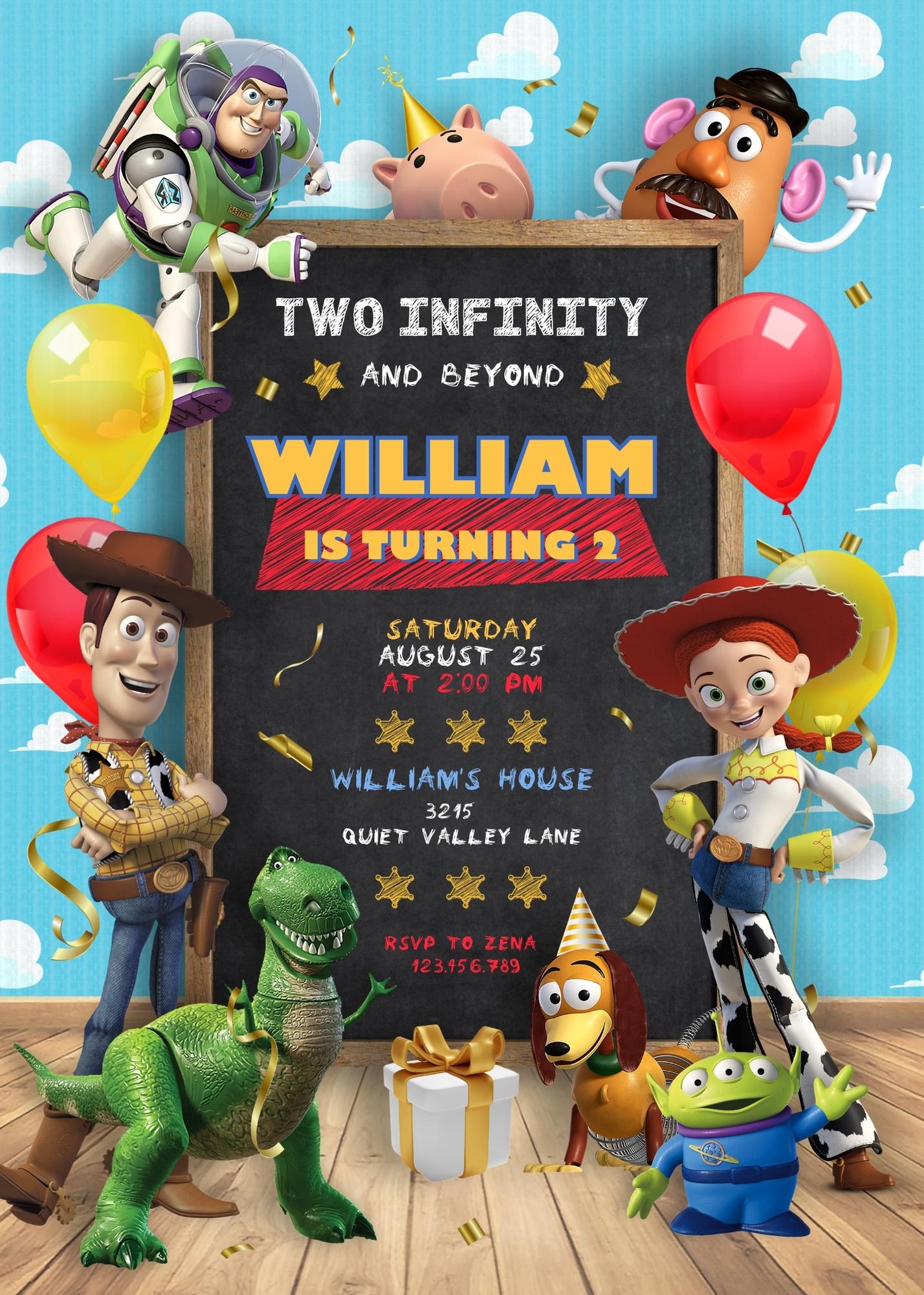 Toy Story Woody customizable invitation template | Share or Print | JJ193