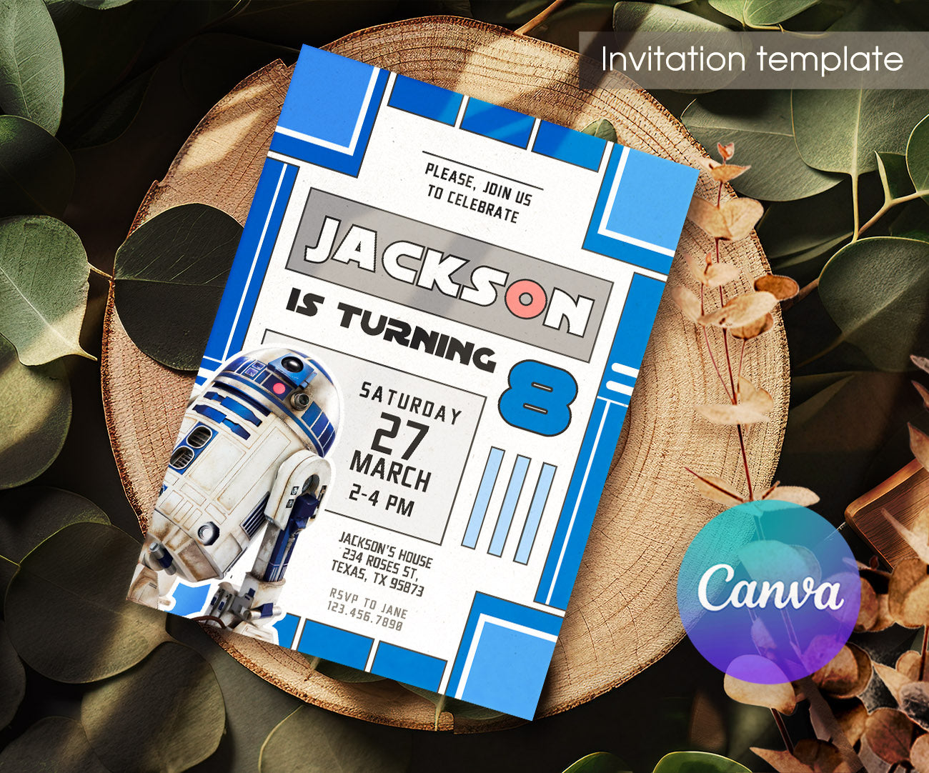 Star Wars Darth Vader customizable invitation template | Share or Print | boy | UN271