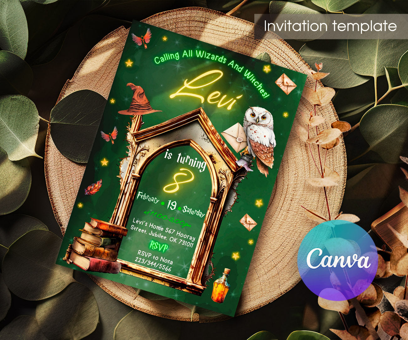 Harry Potter customizable invitation template | Share or Print | GJ394