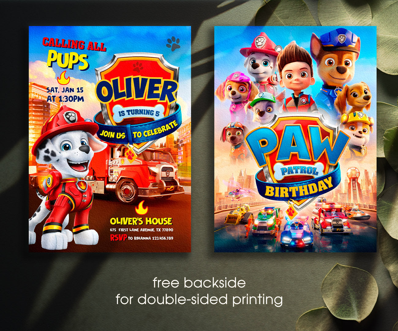 PAW Patrol customizable invitation template | Share or Print | KO424