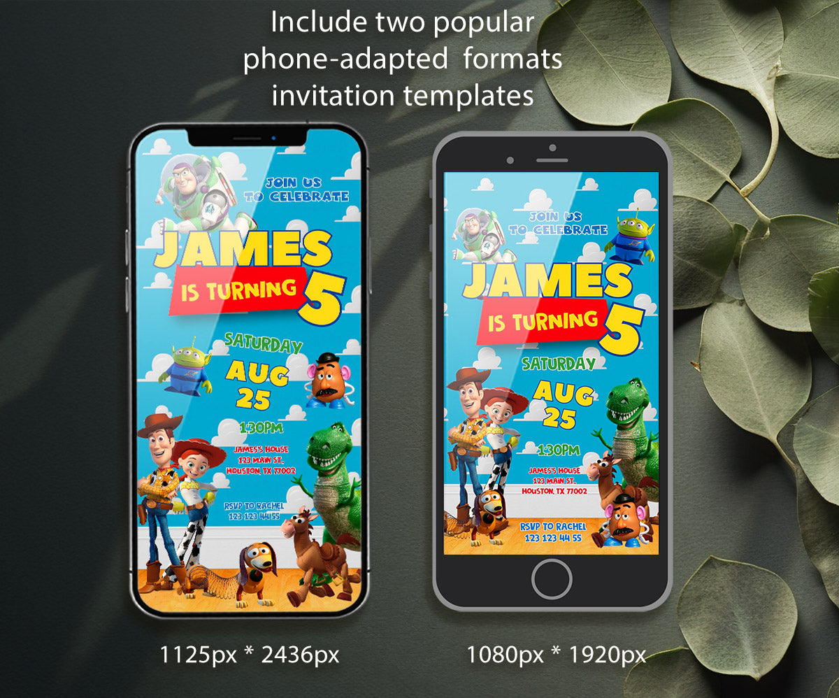 Toy Story Woody customizable invitation template | Share or Print | MH310