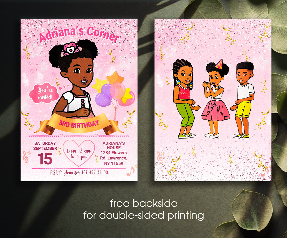 Gracie's Corner Music customizable invitation template | Share or Print | girl | FN430