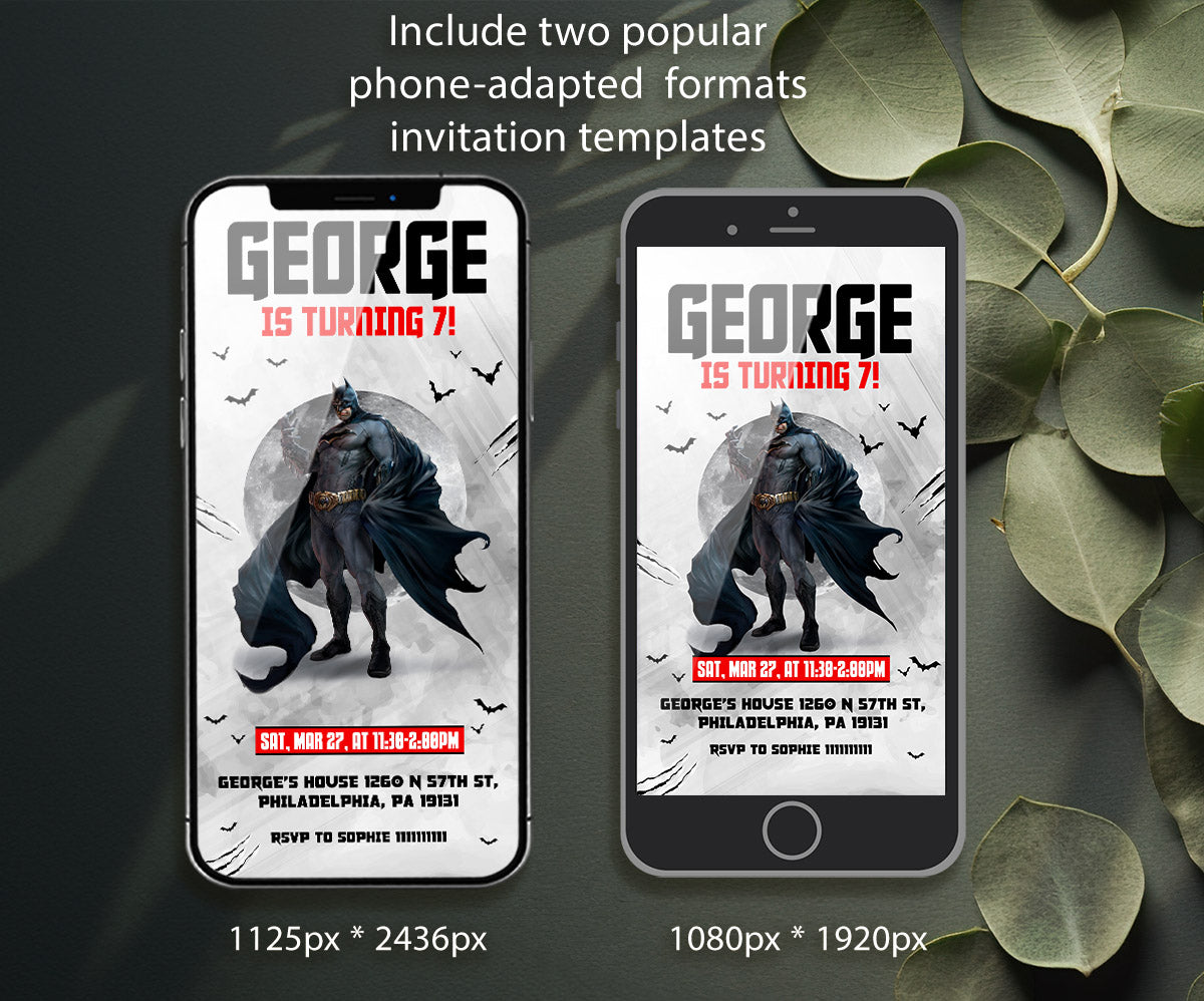 Batman Superhero DC customizable invitation template | Share or Print | CV795