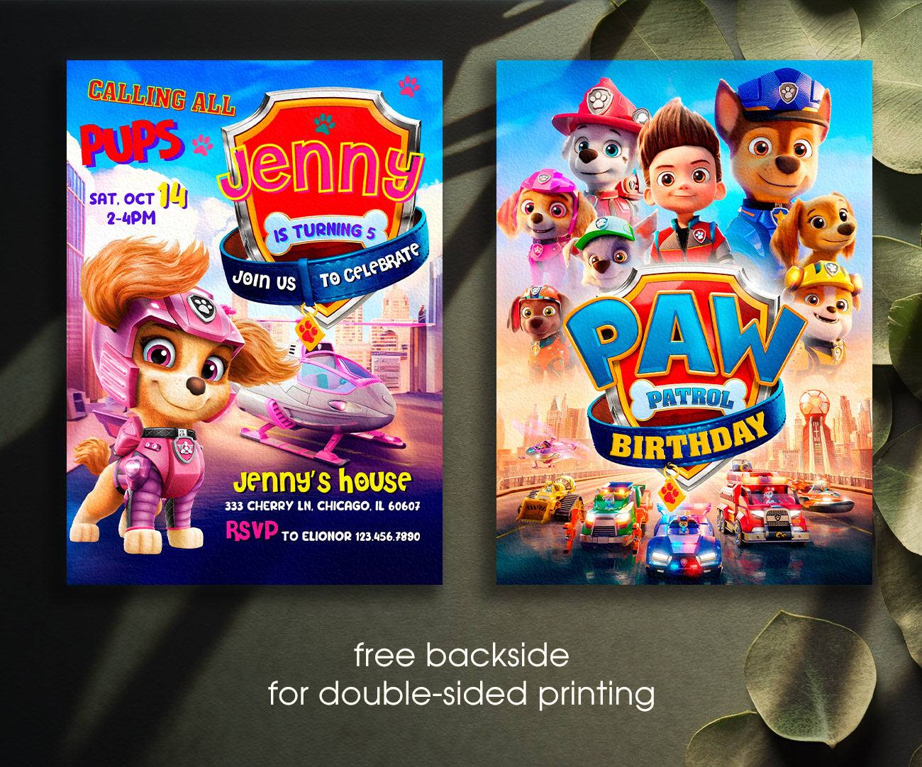 PAW Patrol customizable invitation template | Share or Print | GN765