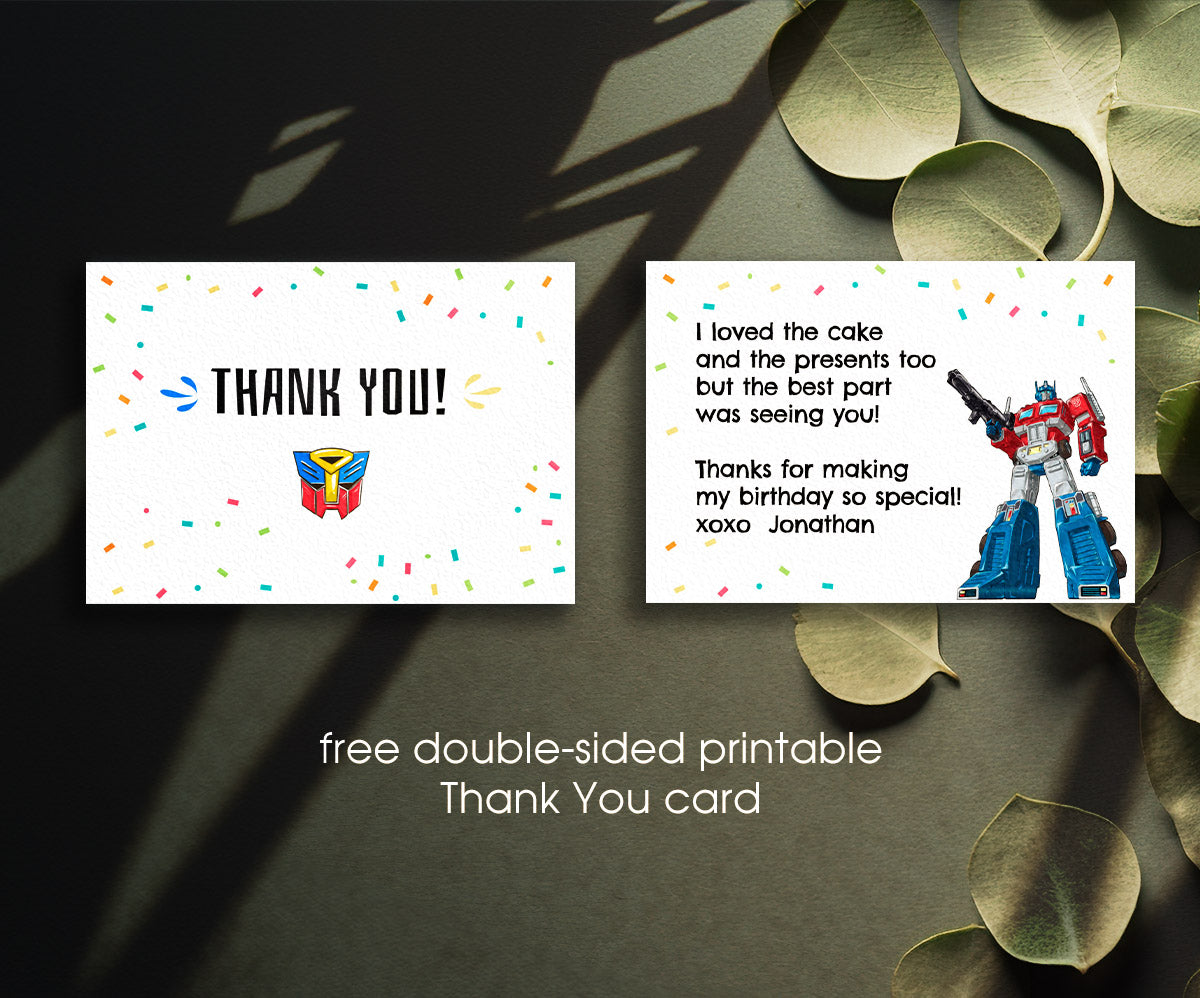 Transformers Rescue Bots customizable invitation template | Share or Print | boy | HO837