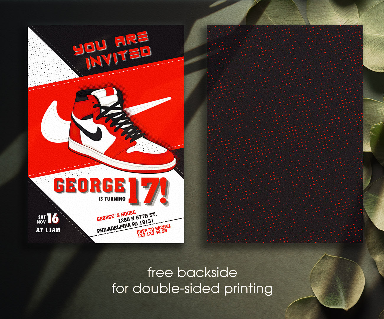 Sneaker Ball Air Jordan Nike customizable invitation template | Share or Print | FO759