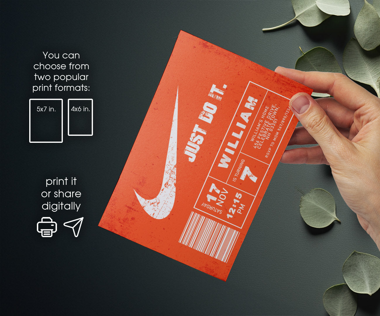 Sneaker Ball Air Jordan Nike customizable invitation template | Share or Print | NI725