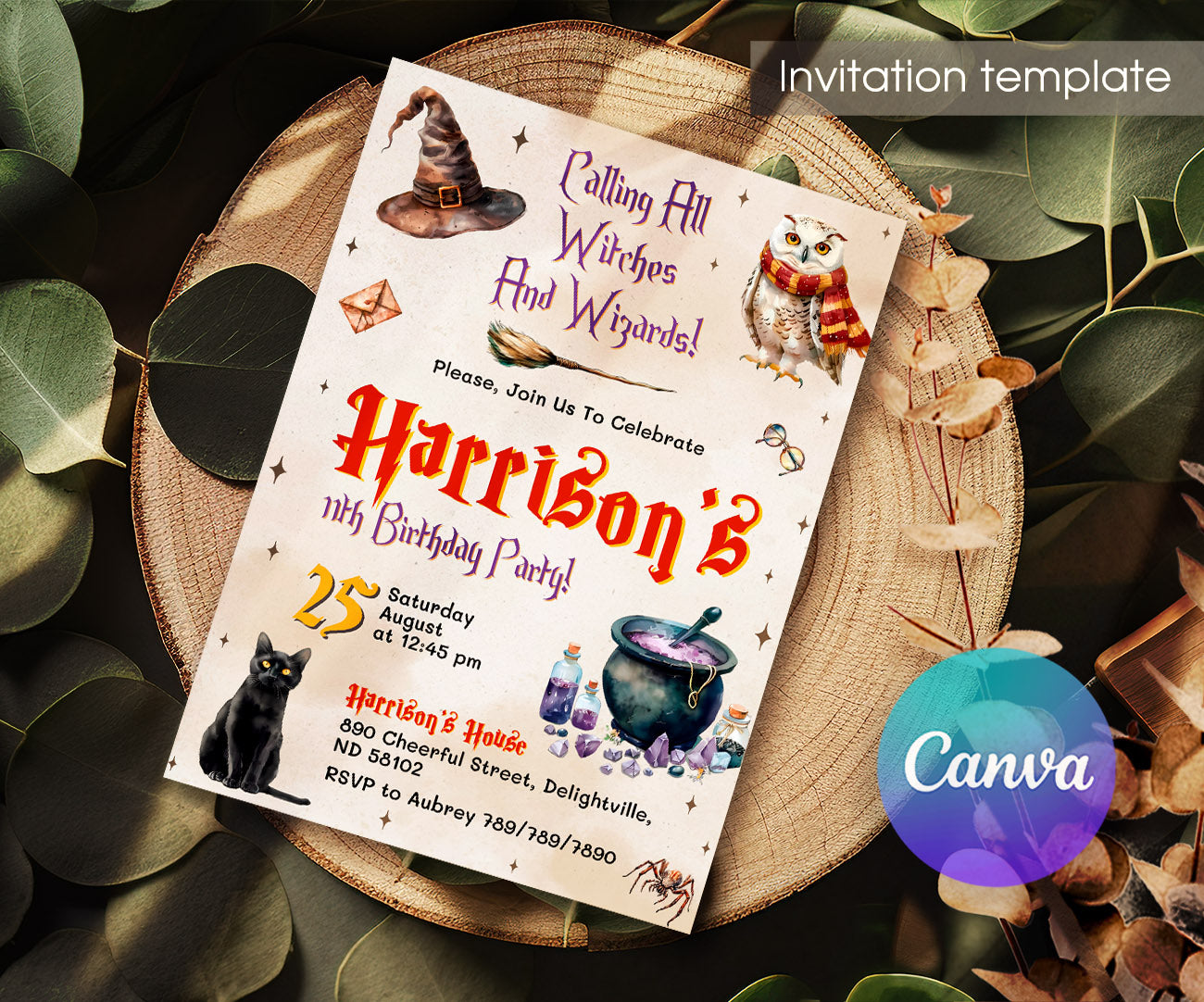 Harry Potter customizable invitation template | Share or Print | IE301