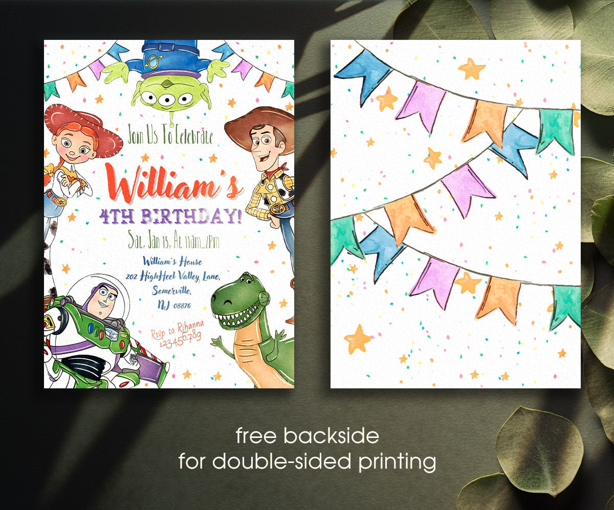 Toy Story Woody customizable invitation template | Share or Print | HG399
