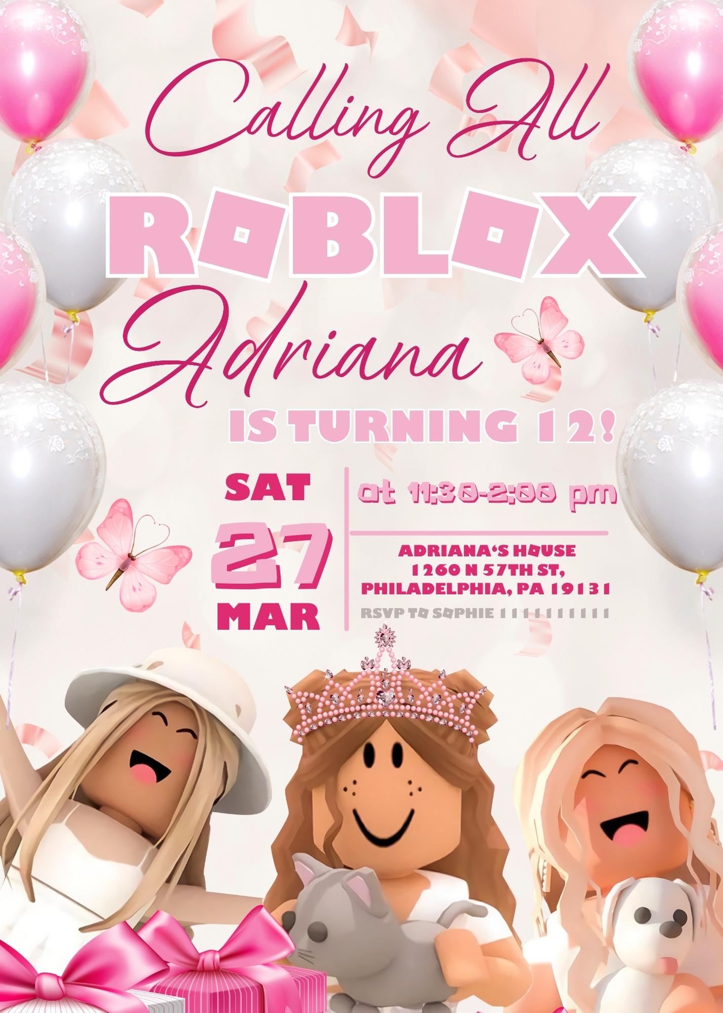 Roblox Gamer customizable invitation template | Share or Print | NI199