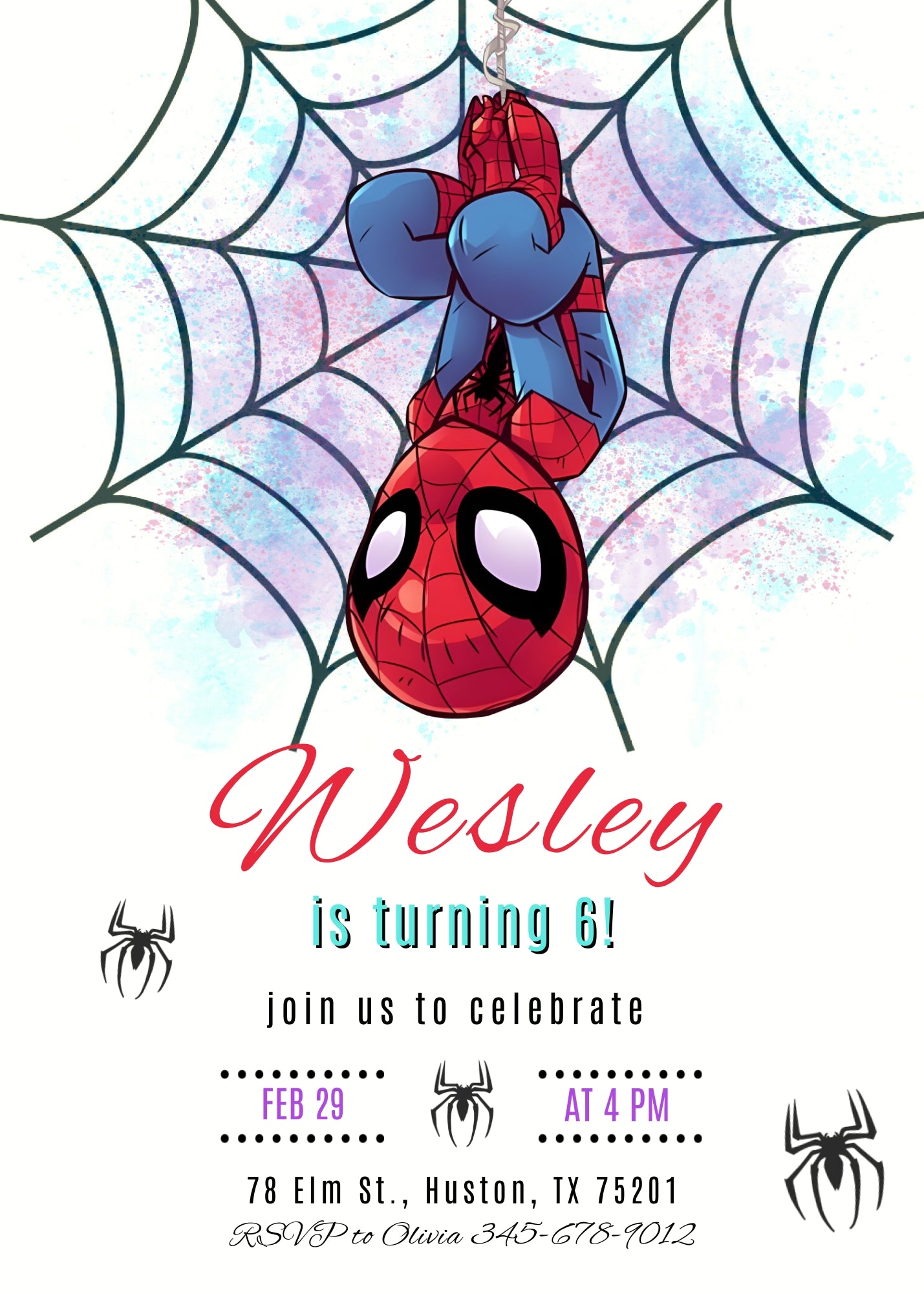 Spidey and His Amazing Friends customizable invitation template | Share or Print | boy | GV148