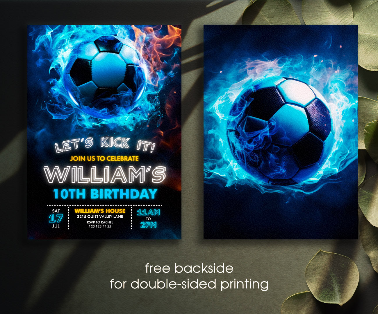 Soccer Champion League FC customizable invitation template | Share or Print | boy | ET726