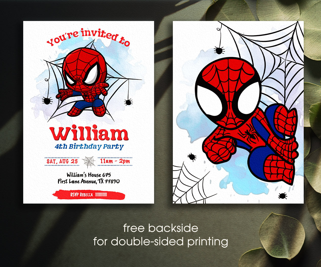 Spidey and His Amazing Friends customizable invitation template | Share or Print | boy | NJ405