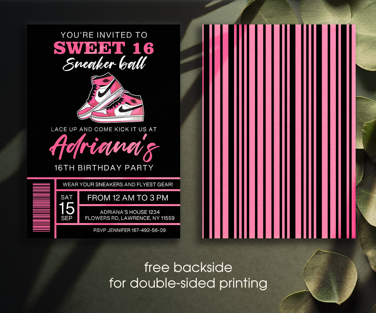 Sneaker Ball Air Jordan Nike customizable invitation template | Share or Print | MH256