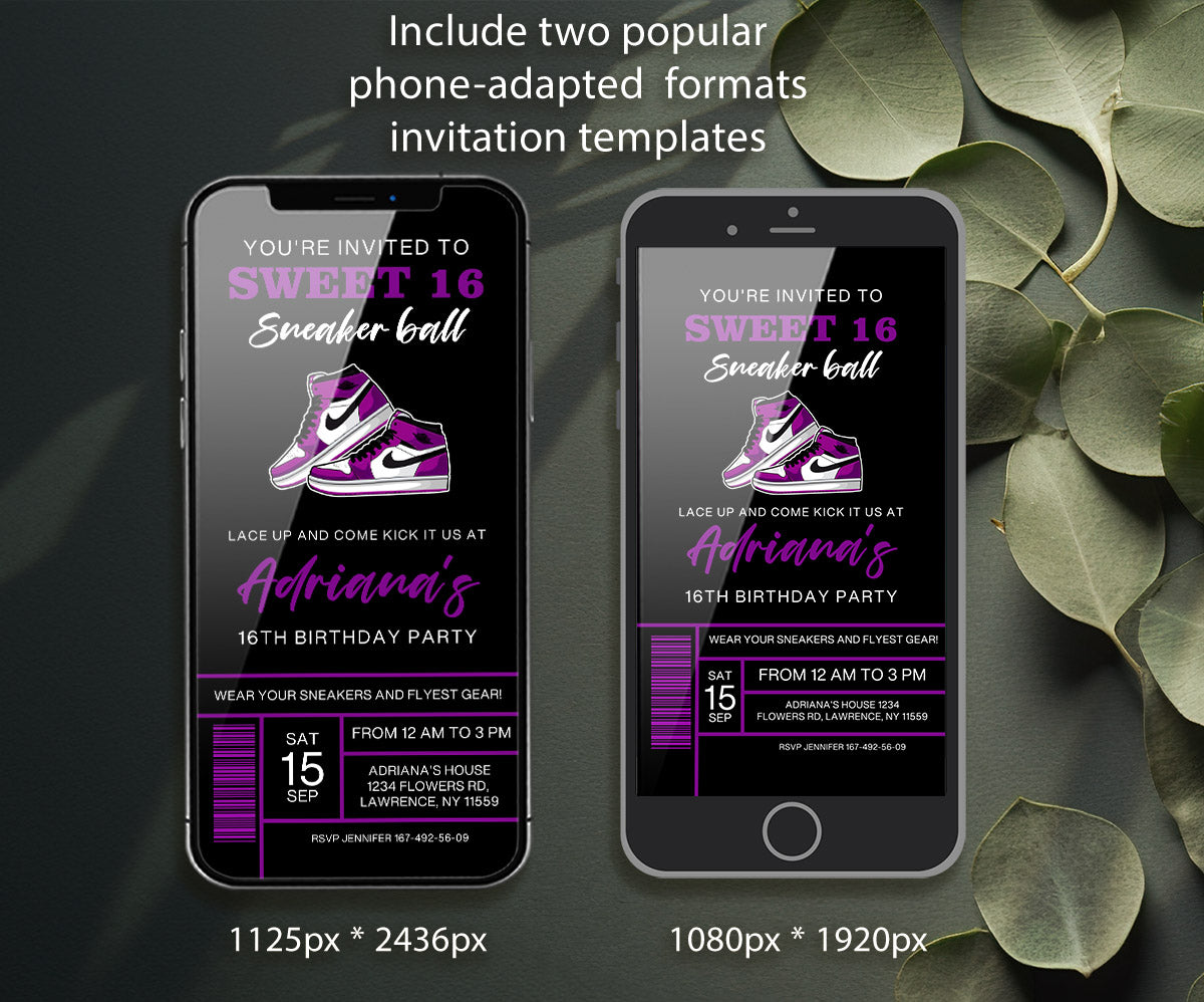 Sneaker Ball Air Jordan Nike customizable invitation template | Share or Print | LB916