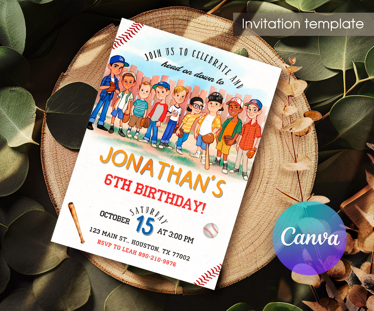 Baseball MLB Sport customizable invitation template | Share or Print | IX913