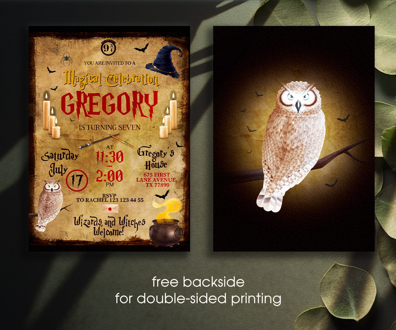 Harry Potter customizable invitation template | Share or Print | UQ203