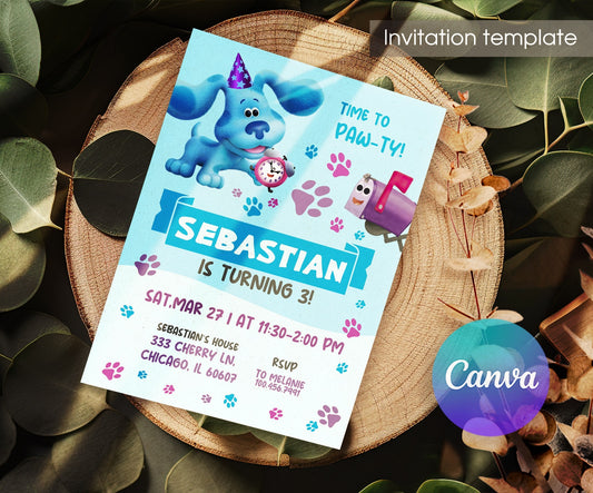 Blues clues | customizable invite template | instant download | Share or Print | LY473