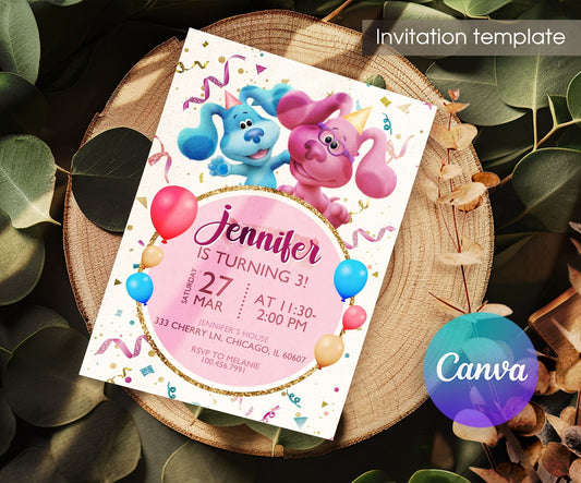 Blues clues | customizable invite template | instant download | Share or Print | AF753