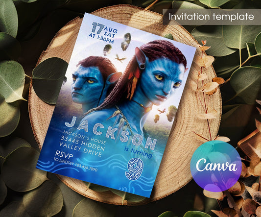 Avatar | customizable invite template | instant download | Share or Print | IF690