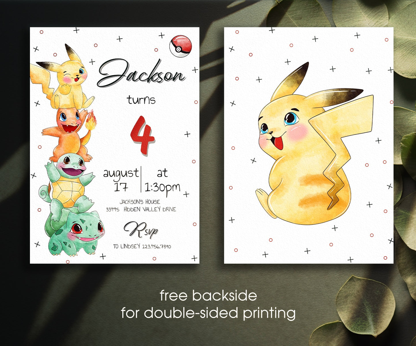 Pokemon | customizable invite template | instant download | Share or Print | PX942