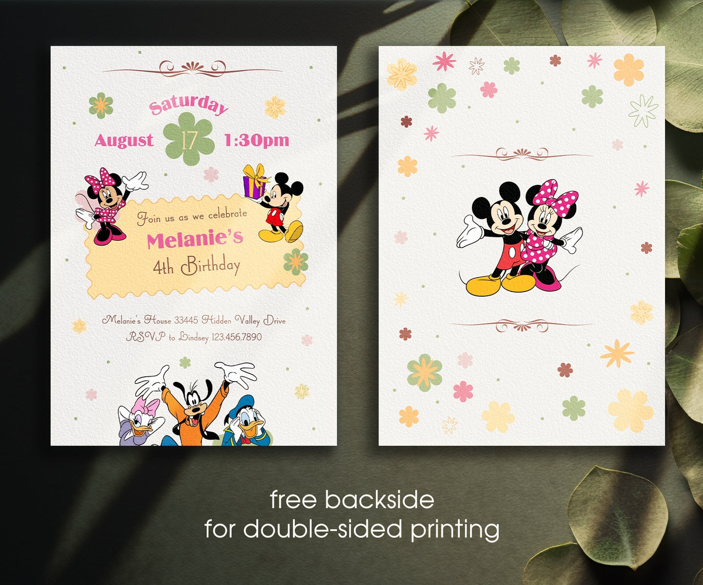 Mickey friends | customizable invite template | instant download | Share or Print | WX895